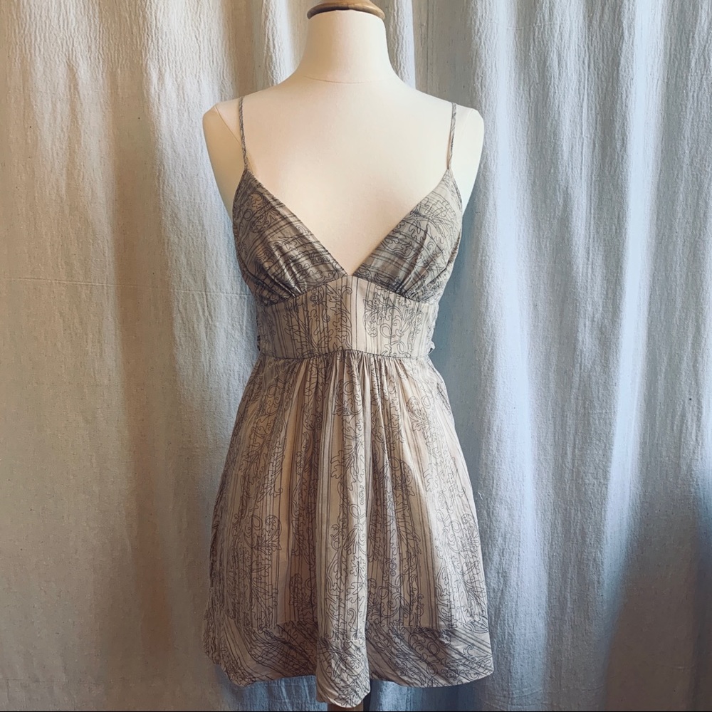 To The Max Tan Triangle Camisole Top with Tie